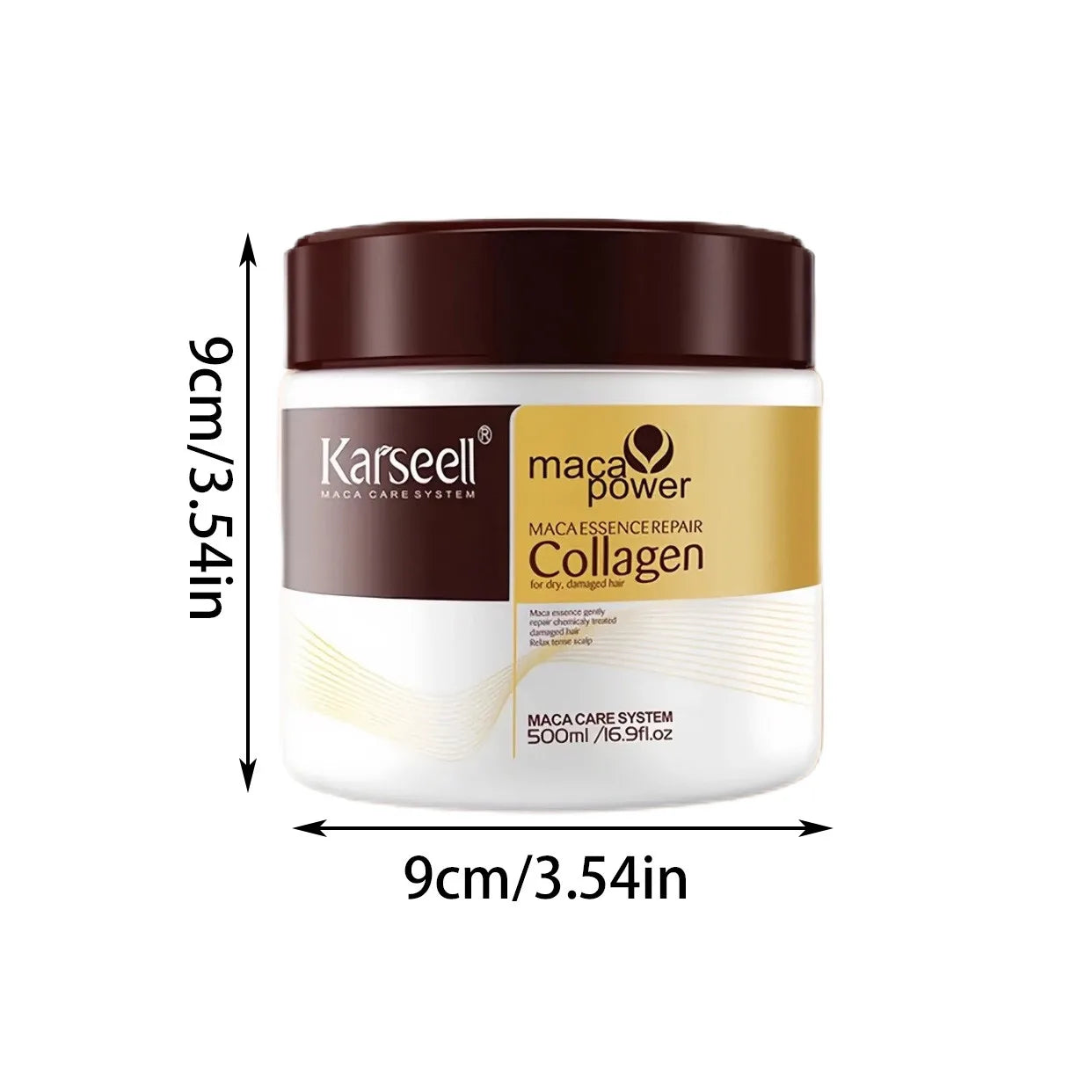 Collagen Hair Deep Conditioning Argan Oil Collagen Hair Mask for Dry Damaged Hair All Hair Types 16.90 Oz 500Ml