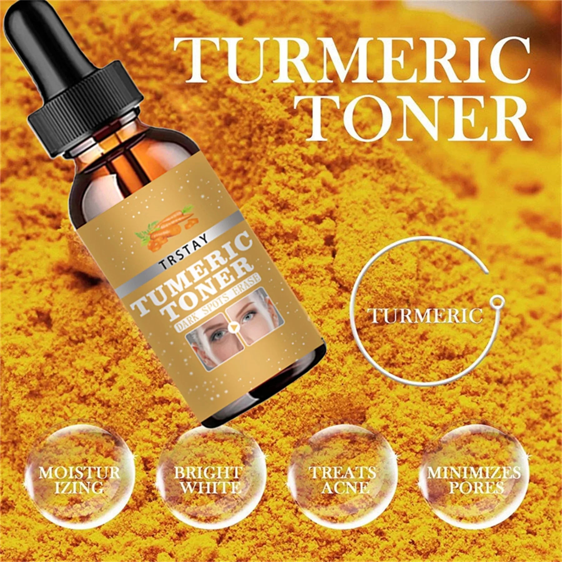 Turmeric Oil Deep Moisture Serums Brighten Fade Dark Spot Removal Pigment Melanin Correcting Beauty Face Skin Care